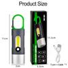 Portable Mini Strong Light Flashlights USB Rechargeable KeyChain Work Light Outdoor Camping LED Flashlight Waterproof Torch Lamp
