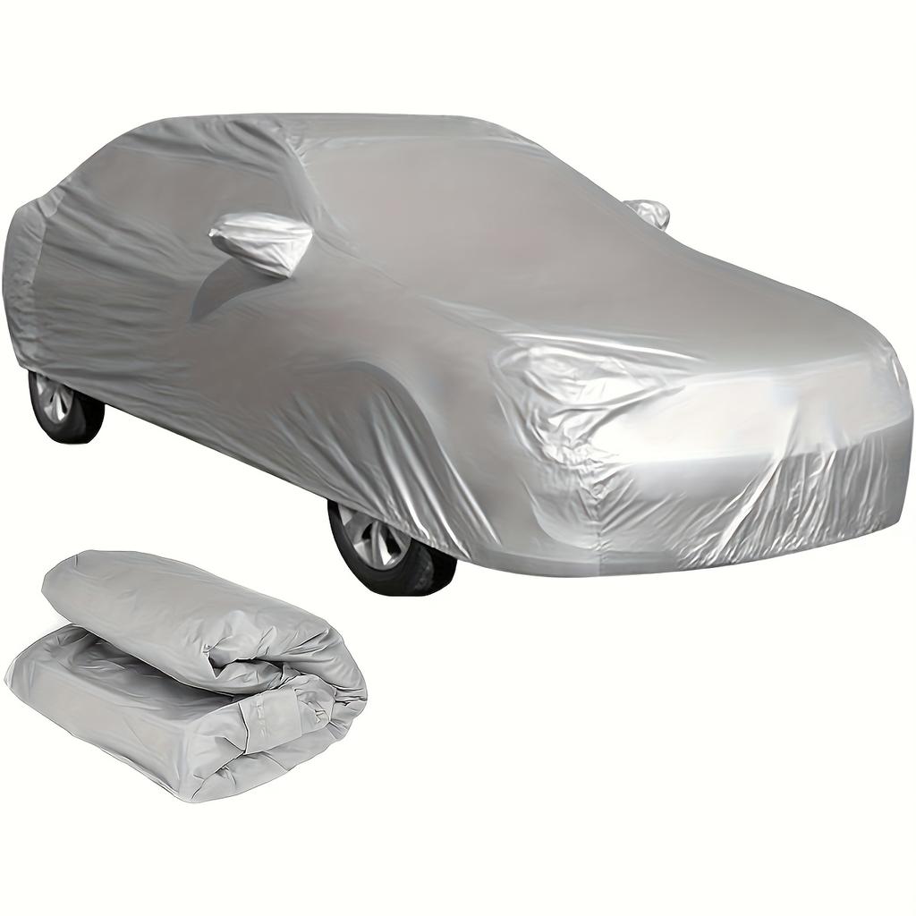 1pc Car Clothing PEVA Single Layer Car Cover Car Sunshade Rain Proof and Sunscreen Universal Type, Car Clothing Car Cover