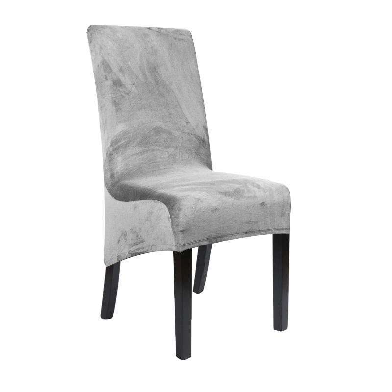 Samtstoff Stuhlbezug Stretch XL Größe Lange Rückenlehne Stuhlbezüge Sitzbezüge mit Rückenlehne für Hochzeit Esszimmerstuhl für Küche