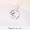 Long-Distance Love Silver Necklace: A Couple's Christmas Gift Commemorating Love Across Mountains and Seas.
