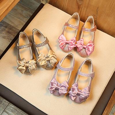 Girls' Leather Shoes Spring New Children's Shoe Anti Slip Girls' Single Shoes Fashion Girl Princess Shoe Versatile Flat Shoes