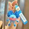 Funny Perm Monster Silicone Keychain Cute Cartoon Doll Car Key Ring Bag Pendant Creative Gift