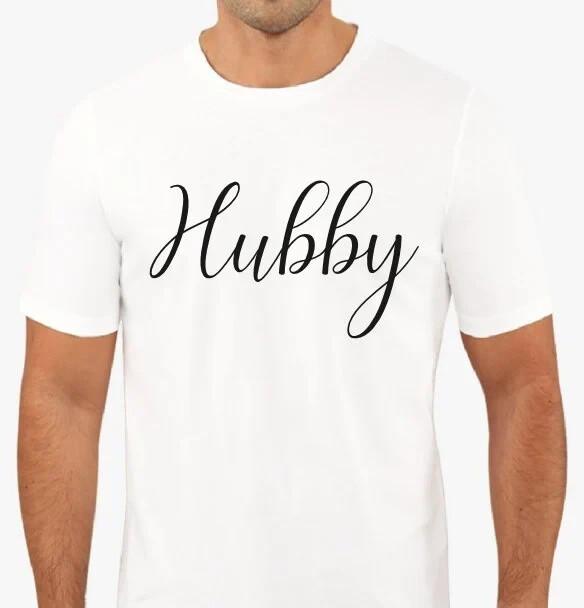

Wifey Hubby x 2 Husband and wife funny T shirts marry married 4XL