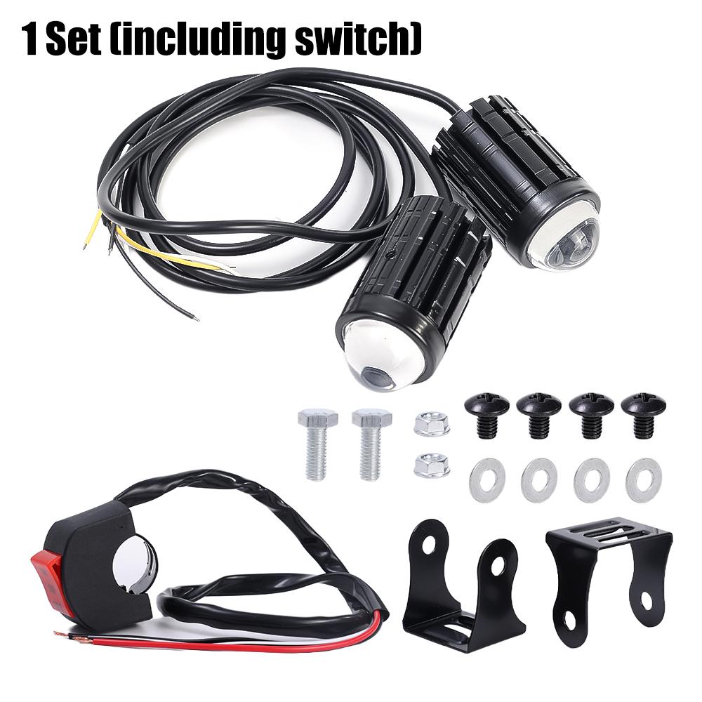 Waterproof Dual Color Small Steel Cannon LED  Bright Car and Motorcycle Headlights Electric Vehicle LED Lamp Auto Headlight Bulb