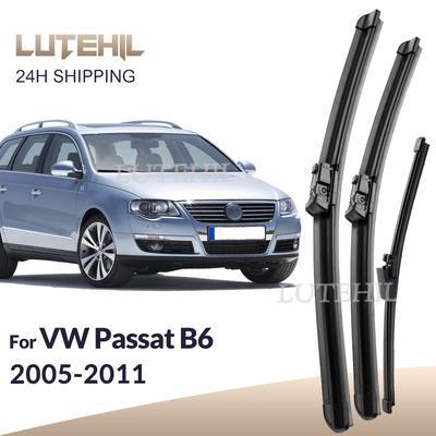 For Volkswagen VW Passat B6 2005-2011 2006 2007 Wiper Front & Rear Wiper Blades Windshield Windscreen Window Brushes 24"+19"+11"