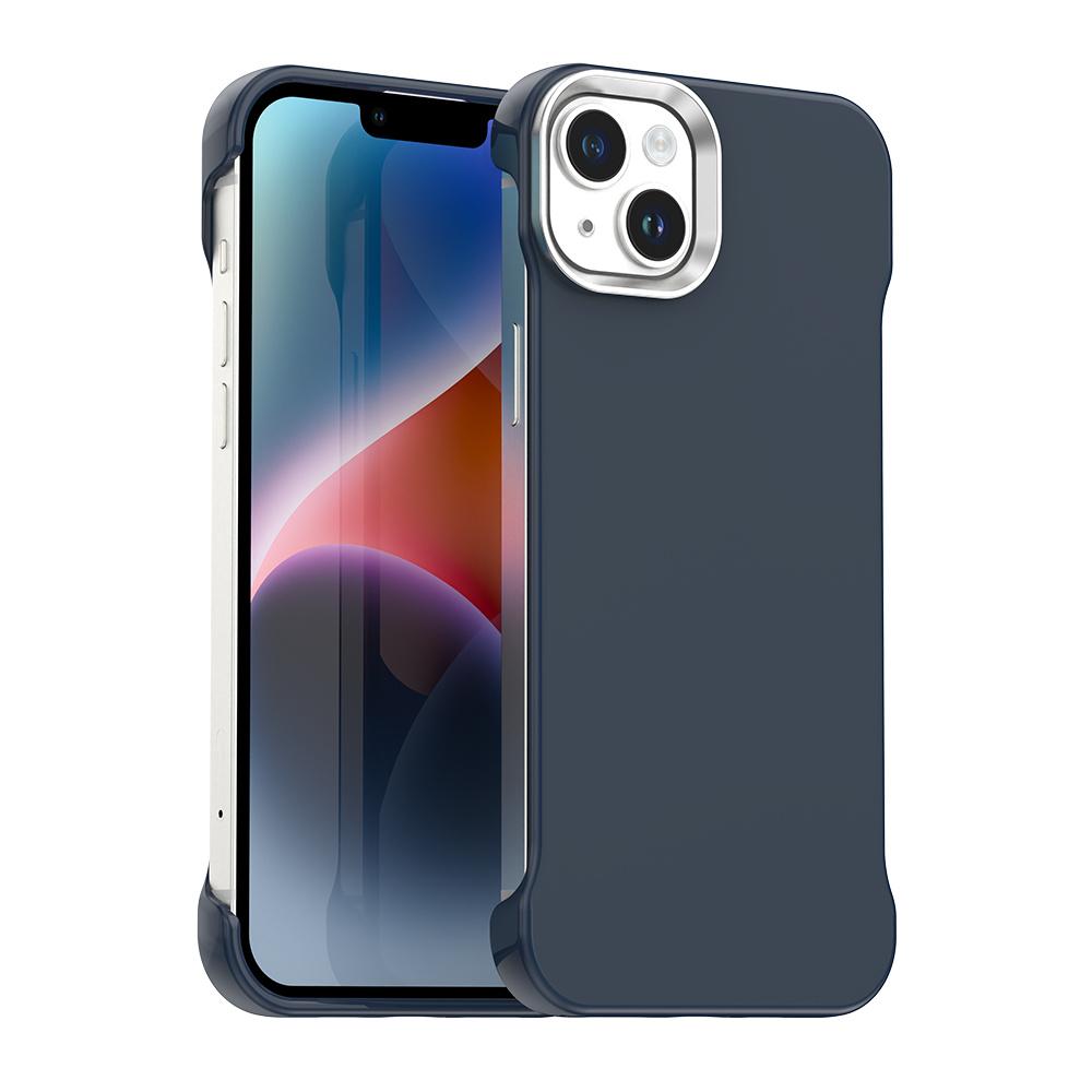 

For iPhone 14/13 Case Frameless Ultra Thin TPU + PET Phone Cover Reinforced Corners E