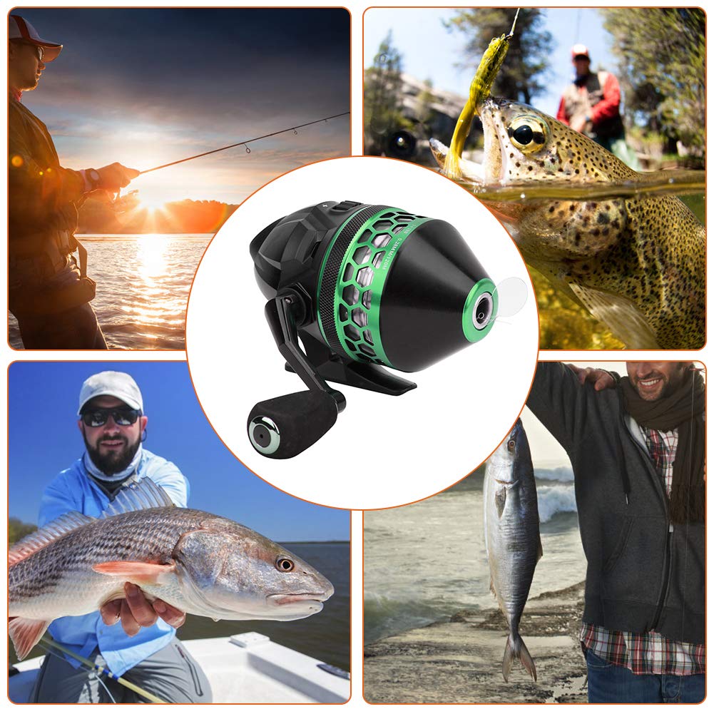 Fishing Spincast Delicate Saltwater Freshwater for Surf Ice Boat and Hole Fishing Reel, Reel, Design, Non-Slip Handle, Rustproof, Lightweight, & Reel,