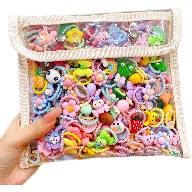 Cartoon Cute Rubber Bands for Girls - No Damage Small Hair Ties