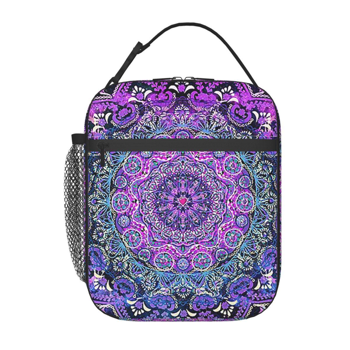 Cosmic Love Mandala Geïsoleerde Lunchtas voor Vrouwen Kantoor Koeltas Thermische Voedseldoos Tote Lekvrije Lunchboxen Container One Size