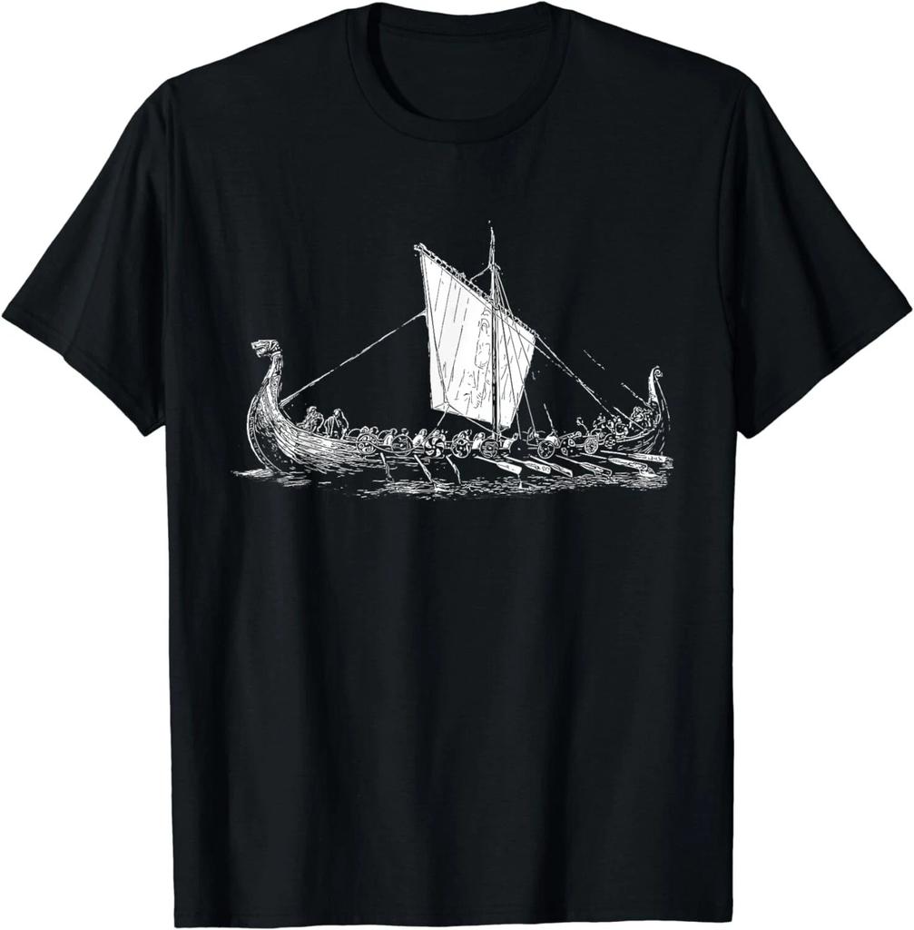 Wikingerboot T-Shirt Nordischer Krieger Skandinavisches Geschenk Unisex T-Shirt