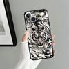 Funda Phone Cover Case for Apple iPhone 17 Pro Max 16 13 14 XR XS MAX 15 Pro 7 8 11 12 Air Cool Silver Tiger