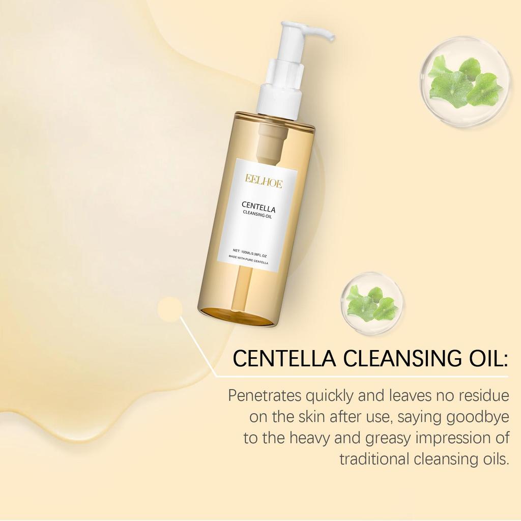 Centella Cleansing Oil Makeup Remover Gentle Facial Cleansing Moisturizing Vitamin E Oil Control Shrink Pores Skincare Products