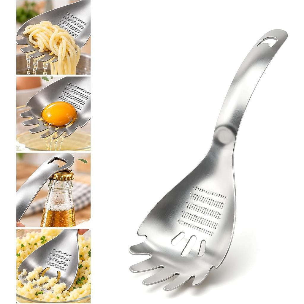 5-in-1 Stainless Steel Cooking Spoon, Multifunctional Stainless Steel Spoon, Stainless Steel Egg Slotted Spoon, Kitchen Cooking Tools for Potato