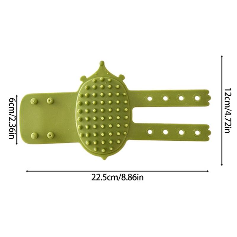 4pc Silicone Cats Massage Brushes Set Adjustable Furniture Mount Pet Grooming Tool Hair Collector