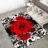 1 piece/8mm thickness JIT rose pattern bathroom rug, kitchen mat, living room rug, bedroom rug, indoor doorway mat, machine washable, entrance door