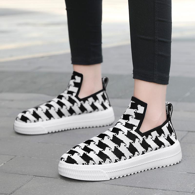 Fashion New large size men's fly-woven casual slip-on board shoes fashion all-match anti-slip wear-resistant high quality casual shoes