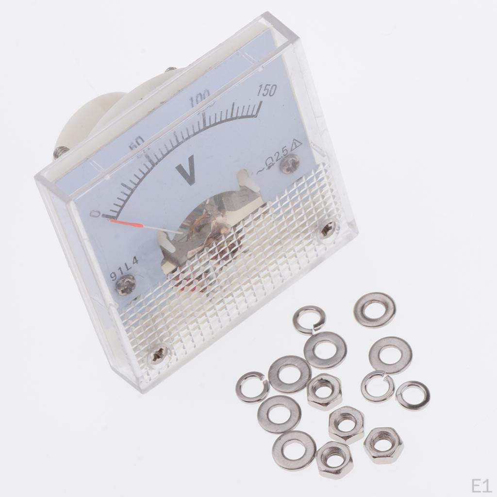 Rectangle Analog Voltmeter with Round Dial