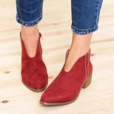 Neue Damenschuhe 2024 Winter Hochwertige Damenmode Stiefel Runde Zehenpartie Leopardenmuster Farbe Wildleder Kurze Stiefel für Damen