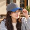 Color Matching Flat-brim Cap Keep Warm Autumn Winter Hat Retro Baseball Cap  Men Women