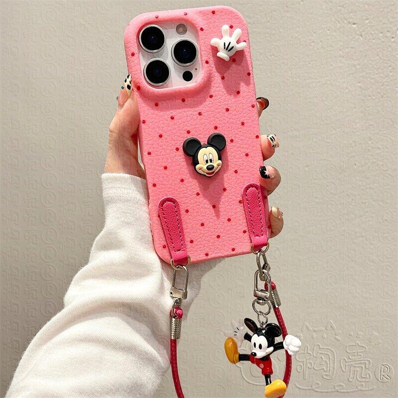 

Чохол для мобільного телефону Mickey Apple 16 ProMax IPhone 15 Нова модель 13 Жіночий Apple 14 М який набір Iphone 12 Підвіска Apple 12