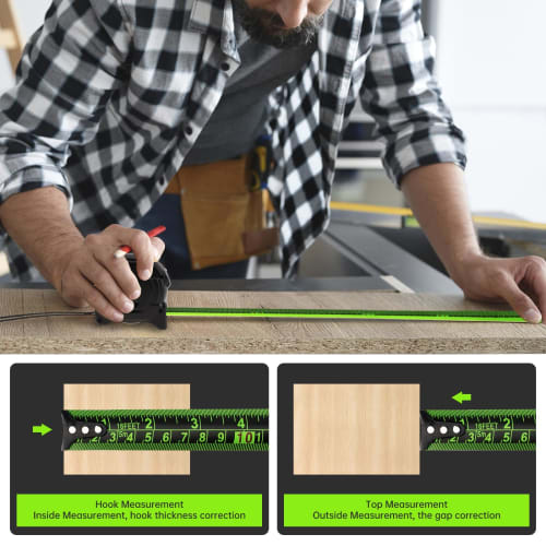 Smgda Tape Measure, 7.5m, Fluorescent Coated ABS, Auto-Locking, for Home Measuring and DIY