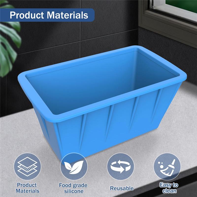 ABWR-Extra Large Ice-Cube Molds 4Pack Silicone Ice Block Molds For Ice Plunge Tub, Reusable Ice-Cube Trays For Freezer