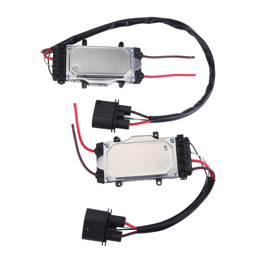 2Pcs Fan Control Modules Compatible for A6 4F C6 2.7 3.0 4.2 TDI Quattro Front