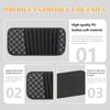 2 PCS CD Visor Holder for Car, Black Non-Woven Cloth & Pu Leather Large Capacity Visor CD Holder