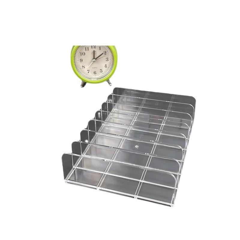 Clear 7-Grid Makeup Organizer Display Box for Eyeshadow Palette and Powder Compact Storage