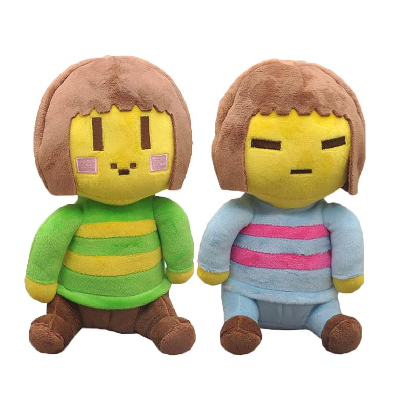 Peluche Undertale Poupées en Peluche Dessin Animé Sans Frisk Chara Peluche Douce Jouets Zombie pour Enfant Cadeau Noël Anniversaire