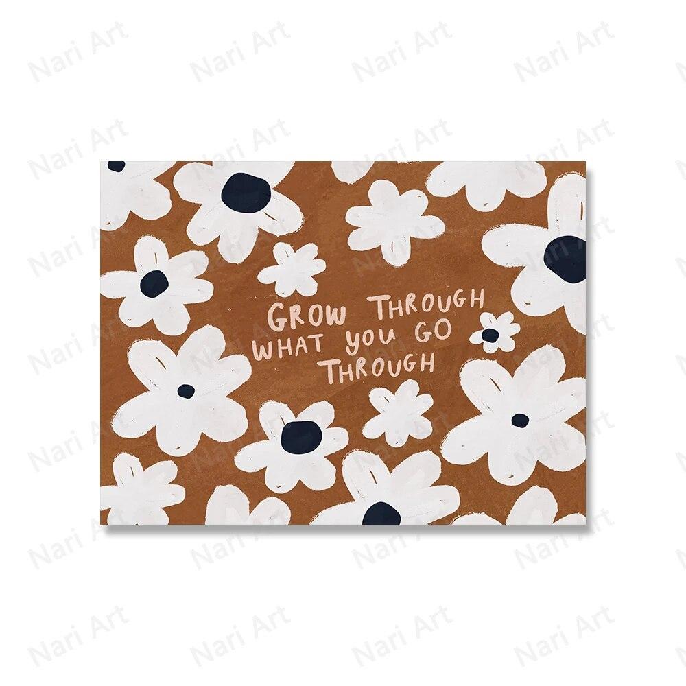 Kreslená myš Gepard Panda Bird Nástenné umenie Obraz na plátne Severské plagáty a obrazy Kvety Citáty Obrazy pre detskú izbu Dekor Bez rámu