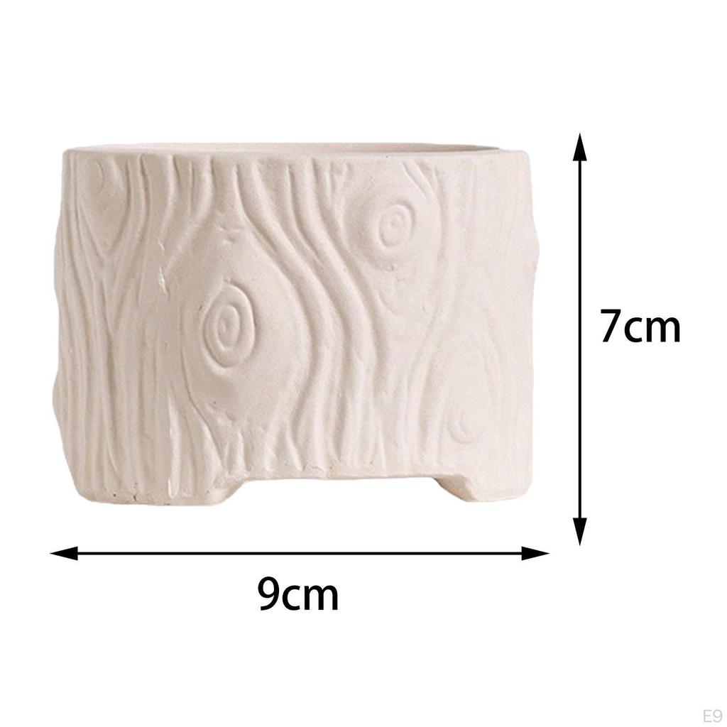 Cute Ceramic Flower Planter Pot Bonsai Container Small Ornament Vase for Home Balcony Desktop Living