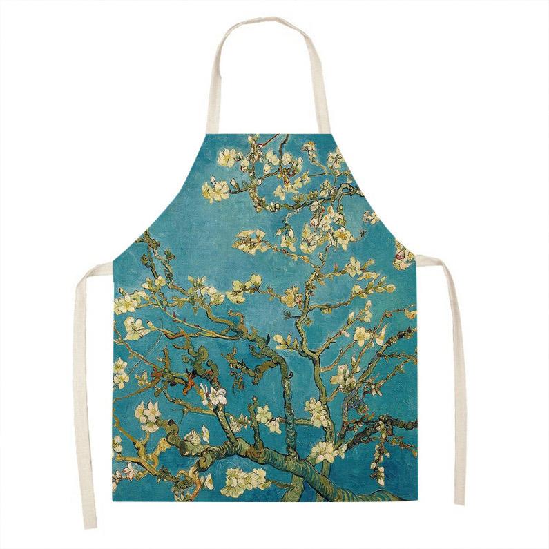 Cute Cartoon Animal Print Apron, Kawaii Cat & Owl Design, Kitchen Cooking Bib Multiple Sizes Available, Perfect for Baking Home
