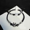 Braided Bracelet Rabbit Bracelet Charm Bracelet Handwoven Cord Bracelet Present for Youthful Trendsetters and Art Lovers