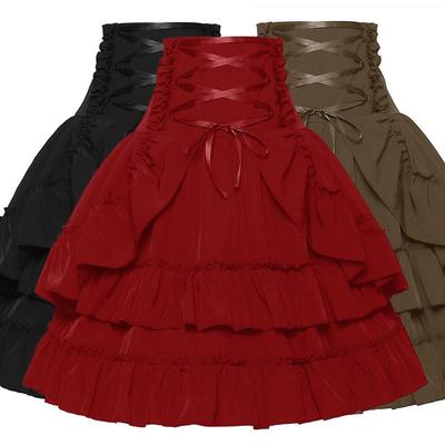 Victorian-Era High-Waisted Renaissance Double-Layer Women's Retro Dress Costume