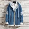 Spring and Autumn Trend Hooded Cardigan Sports Top Trousers Youth Leisure Sports Sweater Student Solid Color Fashion Suit Male