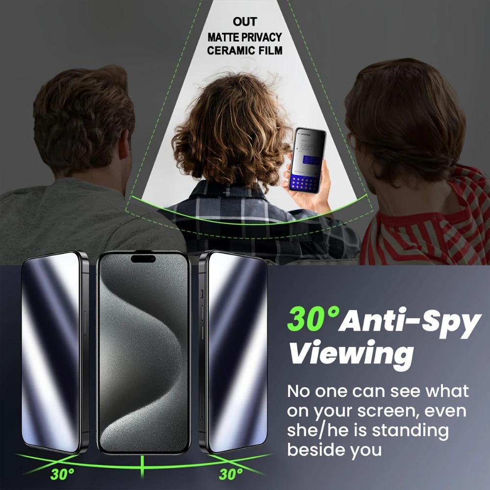 3pcs Fingerprint Unlocking Privacy Tempered Glass For Samsung Galaxy S26 S25 Edge S24 Ultra S23 S22 S21 Plus Note20 5G Anti Spy Screen Protector