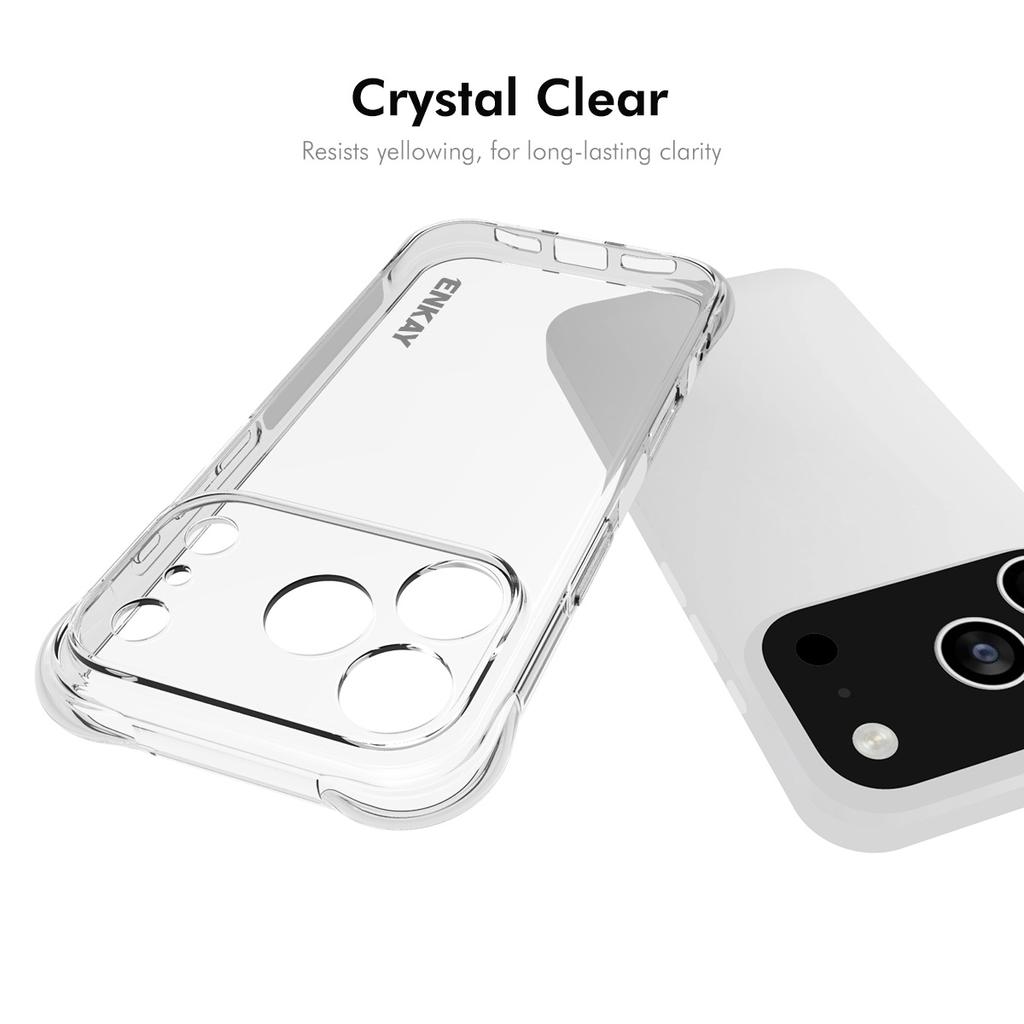 For iPhone 17 Pro Clear Phone Case ENKAY HAT PRINCE Shockproof Anti-slip TPU Cover