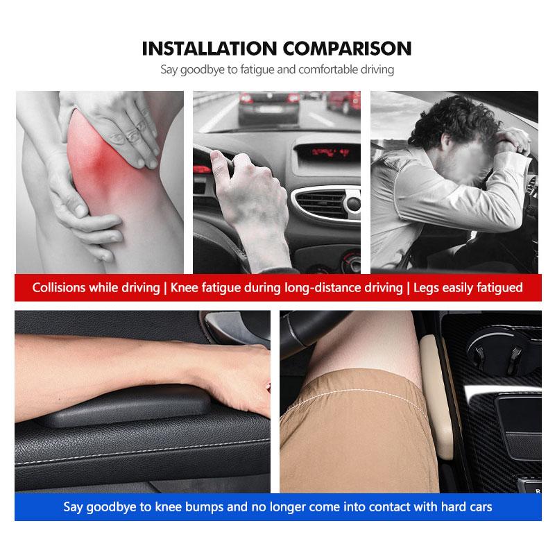 137For Volkswagen VW Leather Car Pillow Car Knee Pad Elastic Memory Foam Leg Pad Passat B5 B5.5 2000- 2007 2008 2009 2010 Touareg