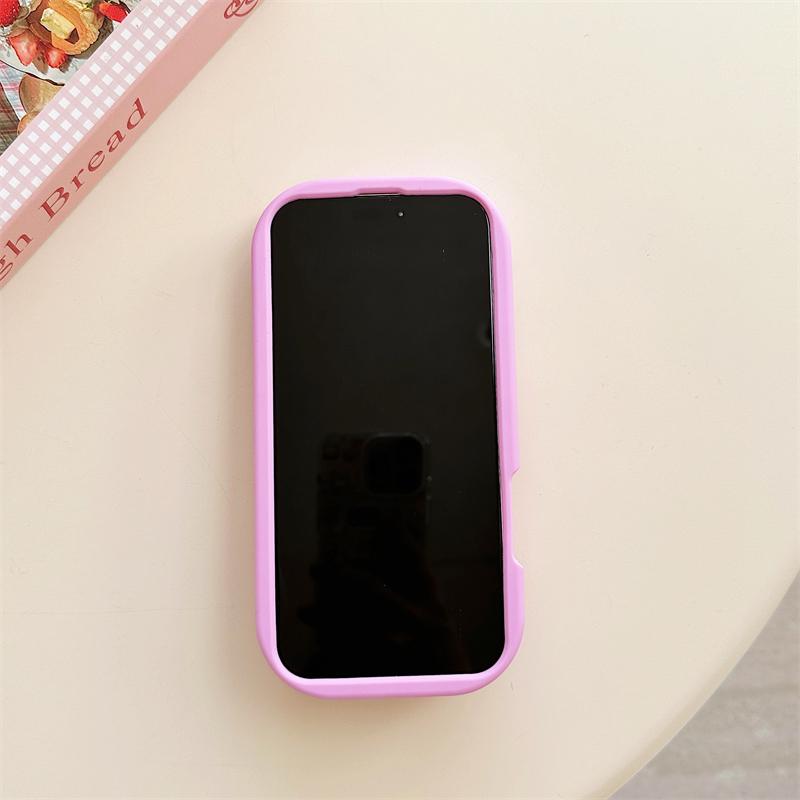 Custodia per telefono 3D carina con supporto per iPhone 17 16 15 14 13 12 11 Pro Max 16E Cover in morbido silicone