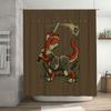 Dinosaurier Baseball Duschvorhang Lustiger T-Rex Sport Badezimmer Dekoration Waschraum Hängendes Bild Neuheit Geschenk Zuhause
