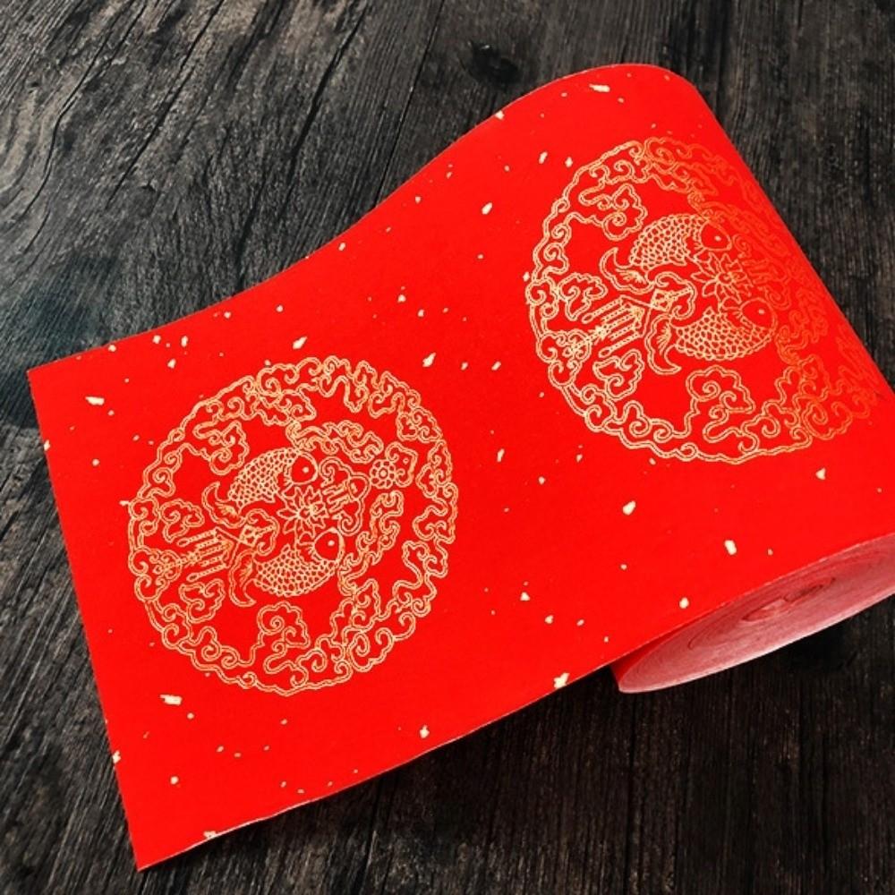 Thicken Gold-painted Couplet Paper 20m Brush Calligraphy Paper Spring Festival