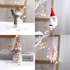 Festive Snowman Christmas Scene Plush Decoration Mini Ornament Holiday Supplies