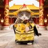 Chinese Emperors Princesses Cats Costume Funny Pet Clothing Traditional Soft Breathable Polyester Fabric