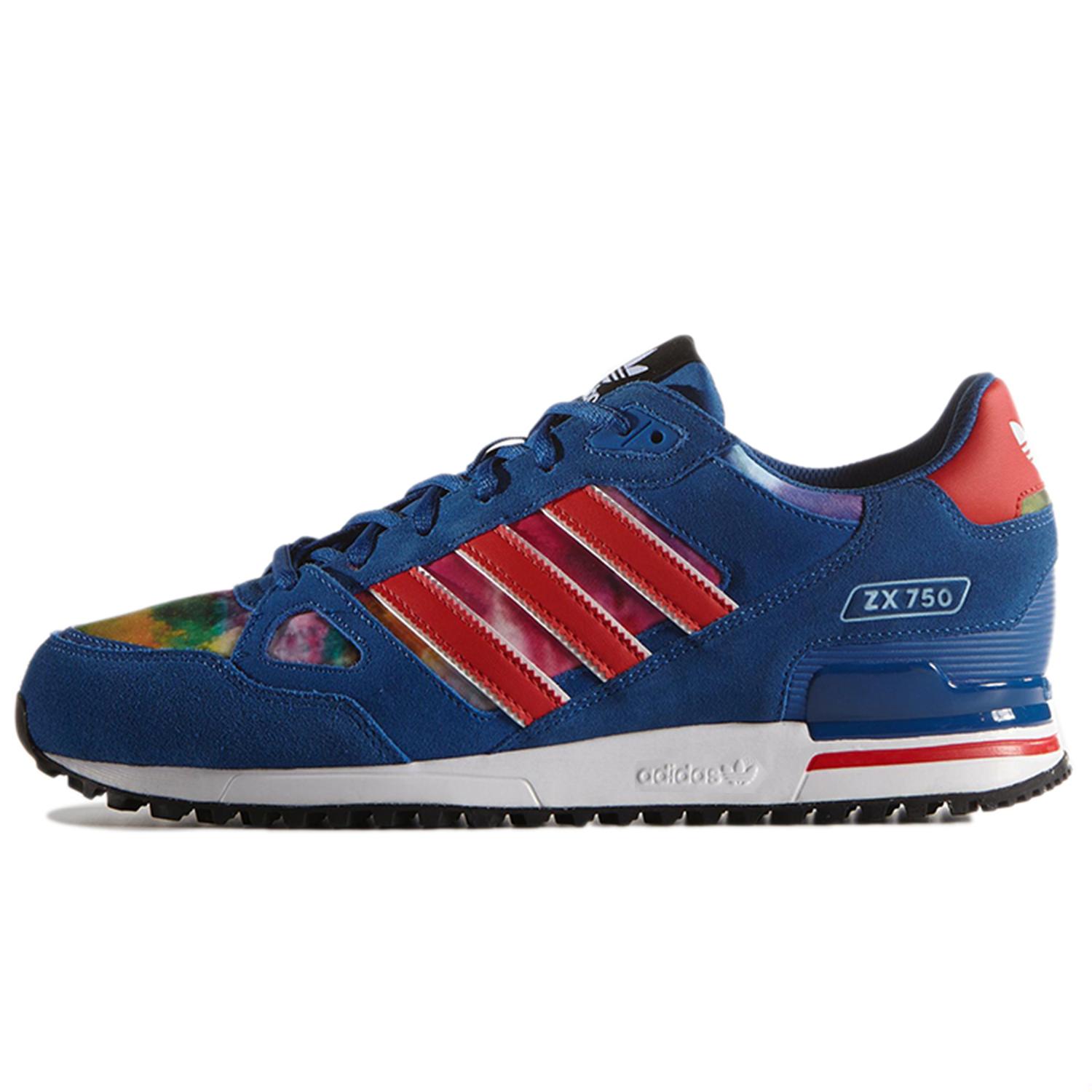 Scarpe Sportive Adidas Originals Zx 750 Blu/Rosso AQ3187 cm