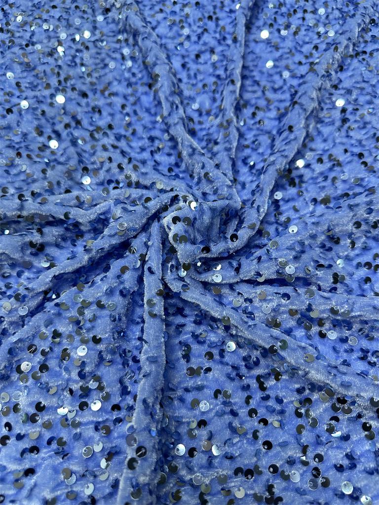 African Velvet Lace Fabric 5 Yards Nigerian Sequins Lace Fabric for Sewing Wedding Luxury Dress French Sequins Material Women