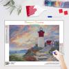 Diamond Painting Landscape Full Round Embroidery Lighthouse Mosaic Sea Cross Stitch Rhinestone Kits Home Decor 30x40cm/12x16inch