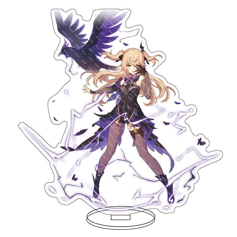 Barbatos Genshin Impact Keqing Barbara Acrylic Figure Stand Decoration Display