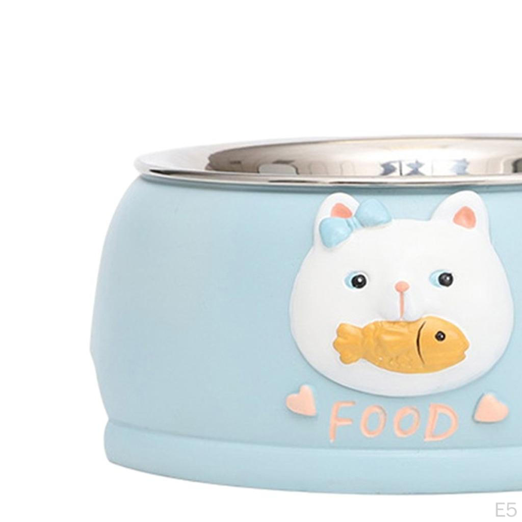 Dog Bowl Stainless Steel Bowls with Anti-Skid Rubber Base or water Dish for Puppy Cat and Kitten
