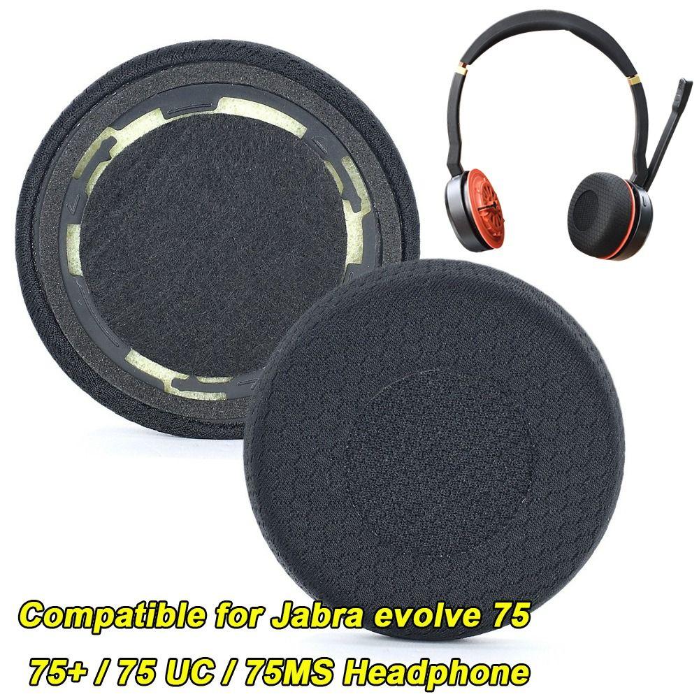 1 Pair Football Mesh Earphone Cushions for Jabra Evolve 75 75+ / 75 UC / 75MS Noise Cancelling